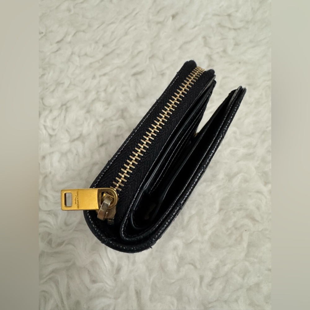 Saint Laurent Cassandre Matelassé Compact Zip Around Wallet - Picture 7 of 9